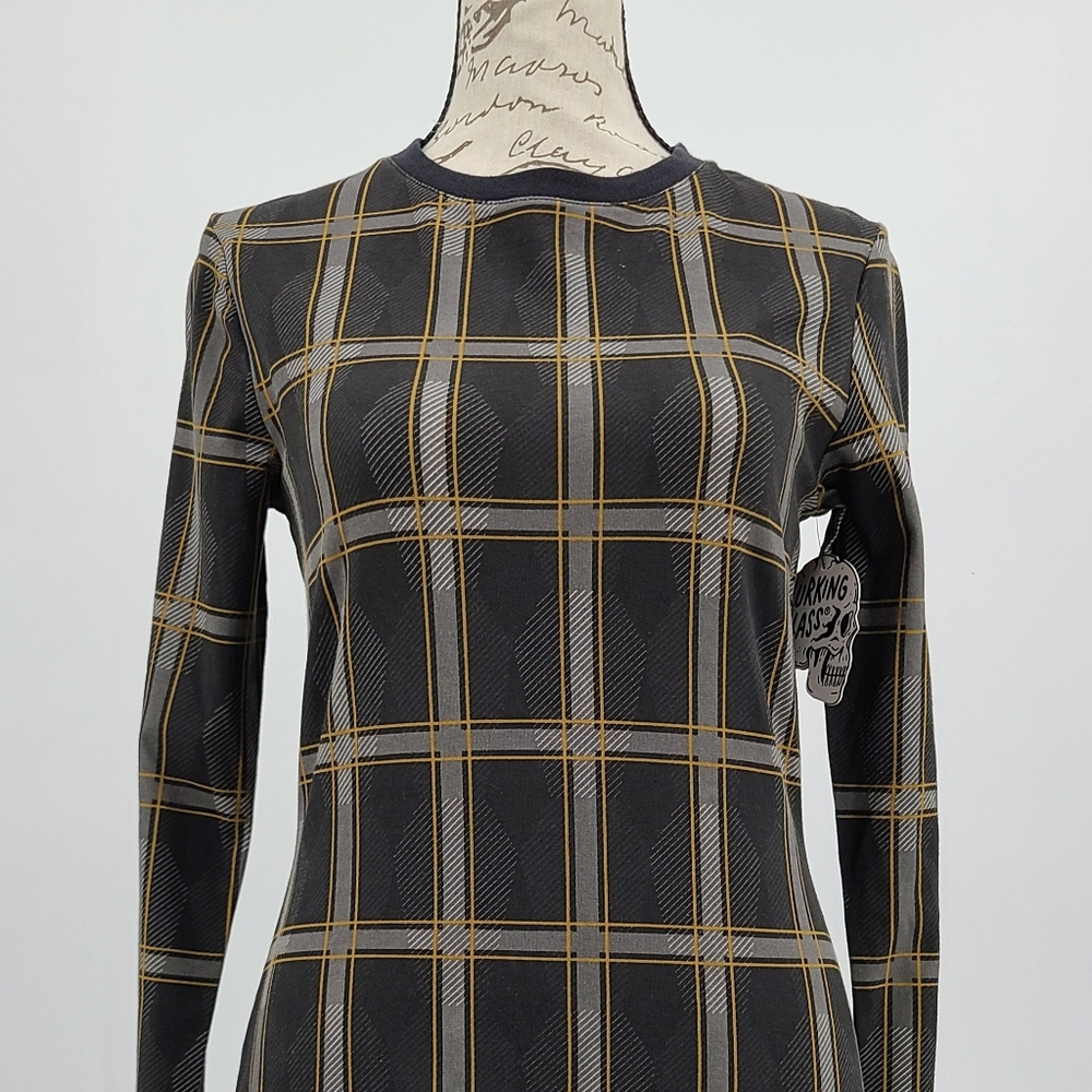 Lurking Class Shadow Coffin Plaid Skater Dress